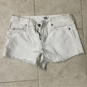 White Jean Shorts